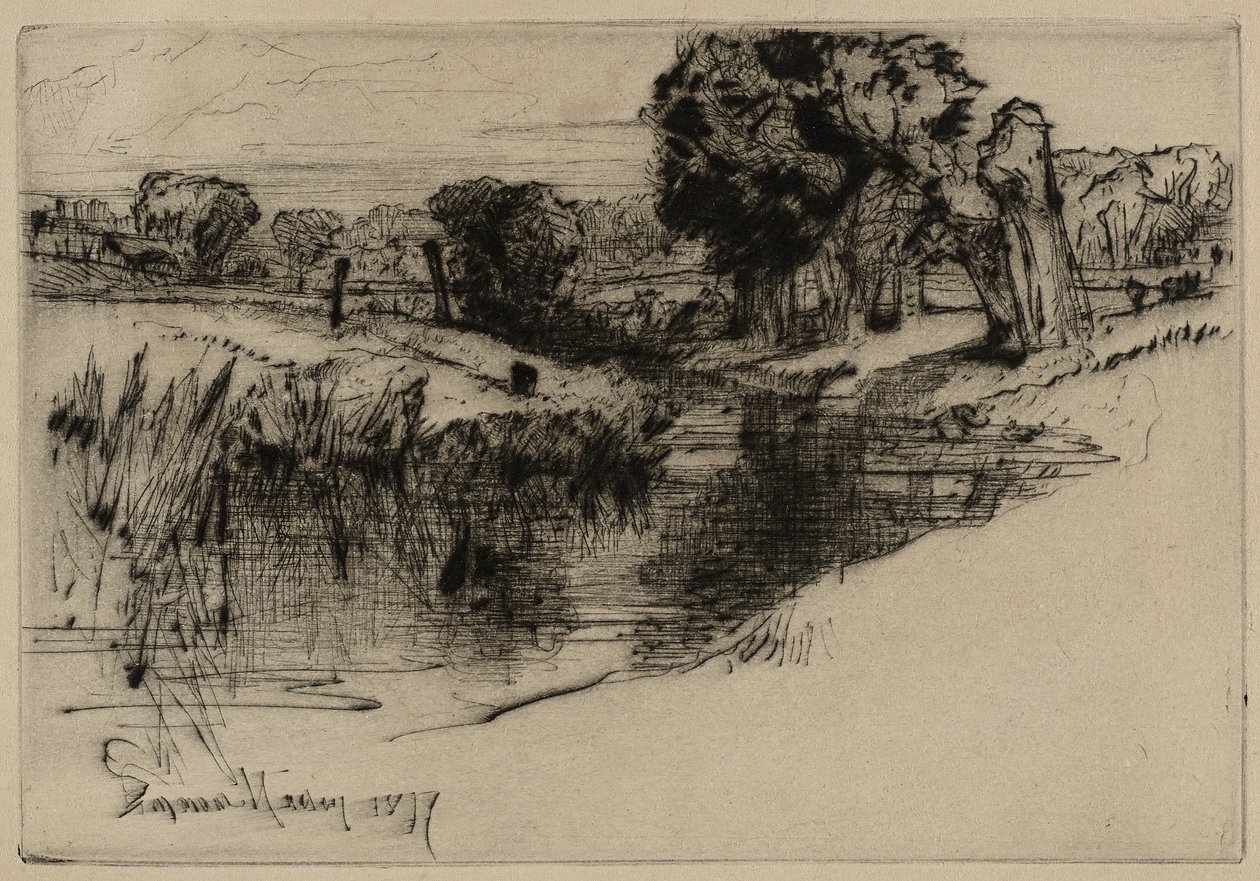 Un Remanso, 1877 de Francis Seymour Haden