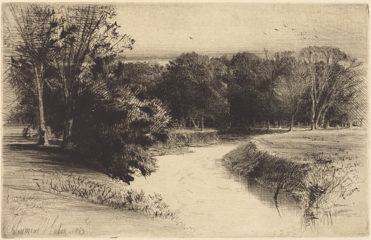 Una puesta de sol en Irlanda de Francis Seymour Haden