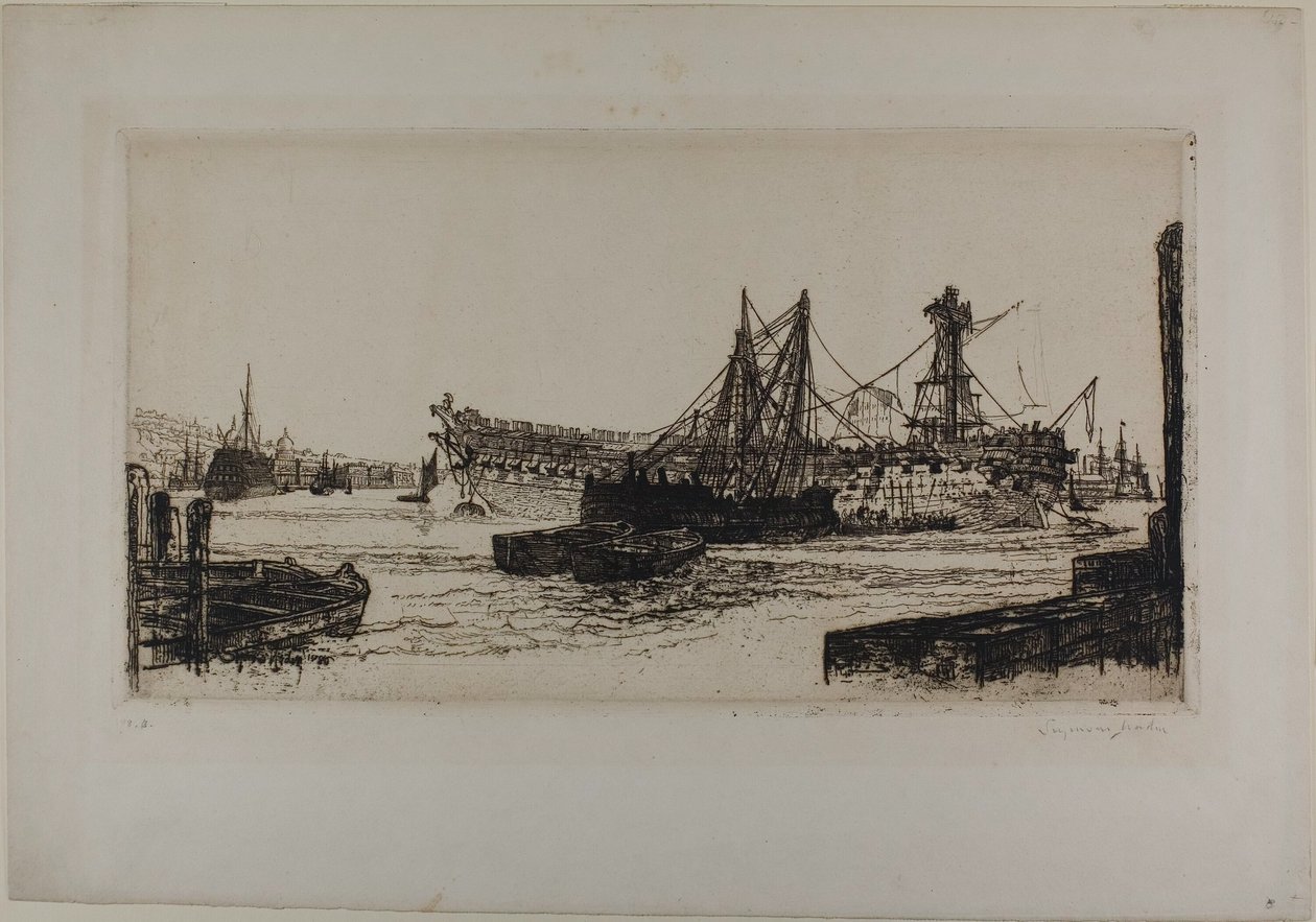 Desmantelamiento del Agamemnon, No. II de Francis Seymour Haden