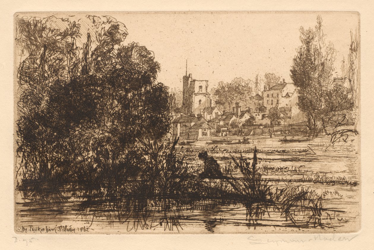 Cartera de Hamerton III: Iglesia de Twickenham de Francis Seymour Haden