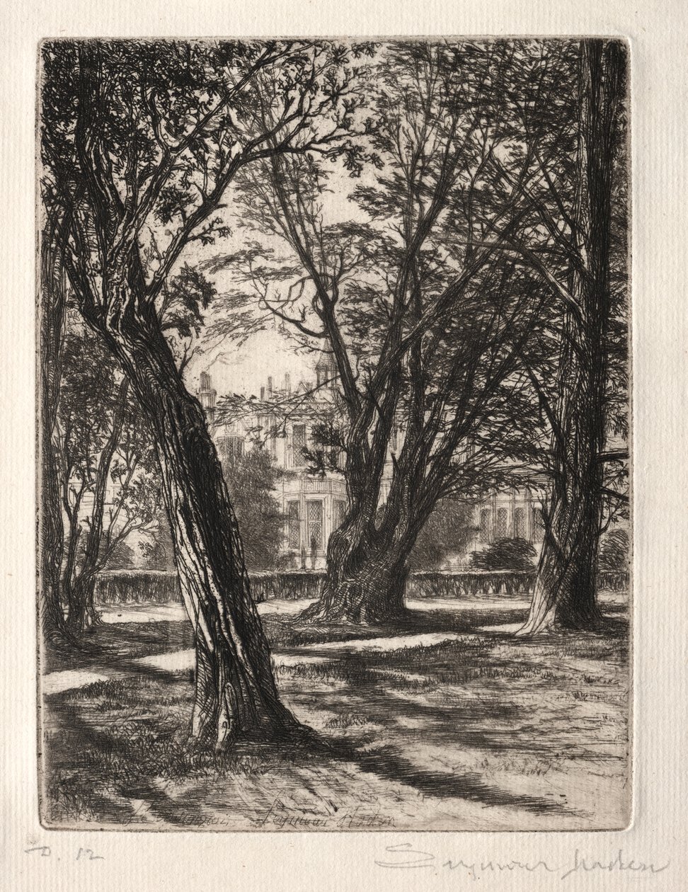 Jardines de Kensington (La placa pequeña) de Francis Seymour Haden