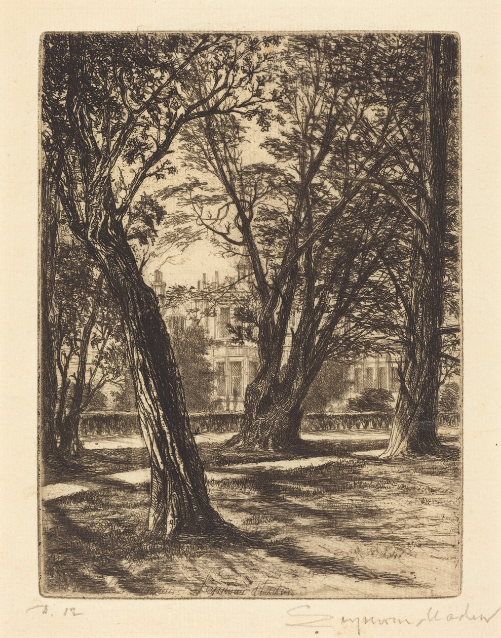Kensington Gardens (la lámina pequeña) de Francis Seymour Haden