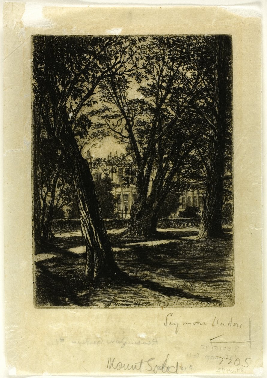 Jardines de Kensington, No. I (placa pequeña) de Francis Seymour Haden