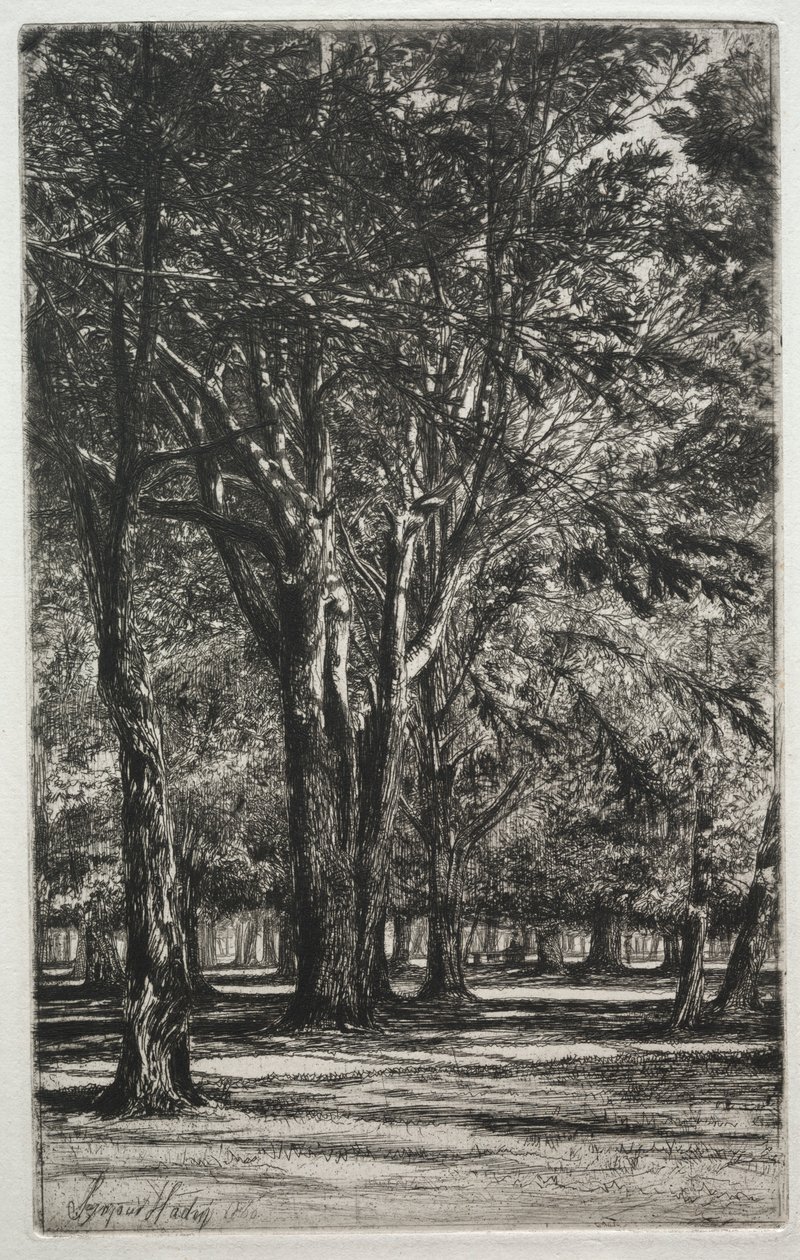 Jardines de Kensington La Gran Placa, 1860 de Francis Seymour Haden