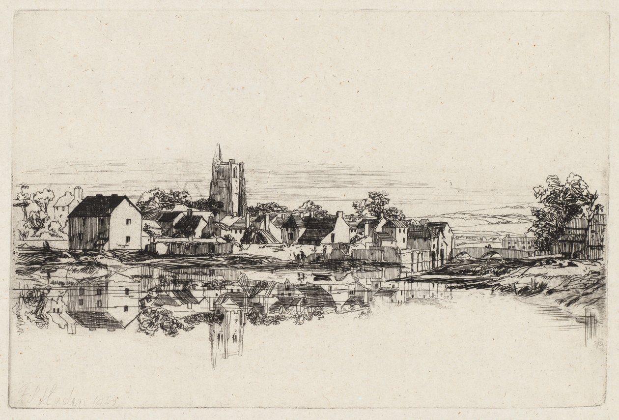 Ciudad de Kidwelly de Francis Seymour Haden