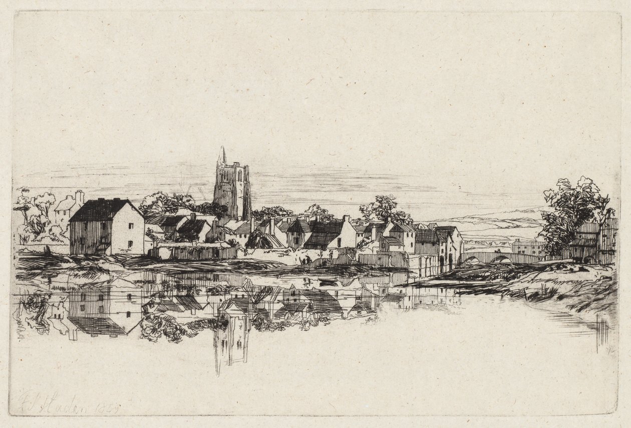 Ciudad de Kidwelly, 1859 de Francis Seymour Haden