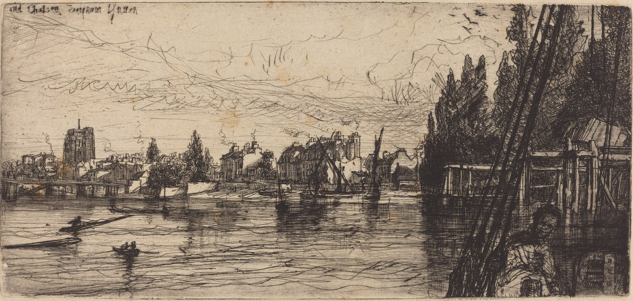Viejo Chelsea (Vieja iglesia de Chelsea) de Francis Seymour Haden