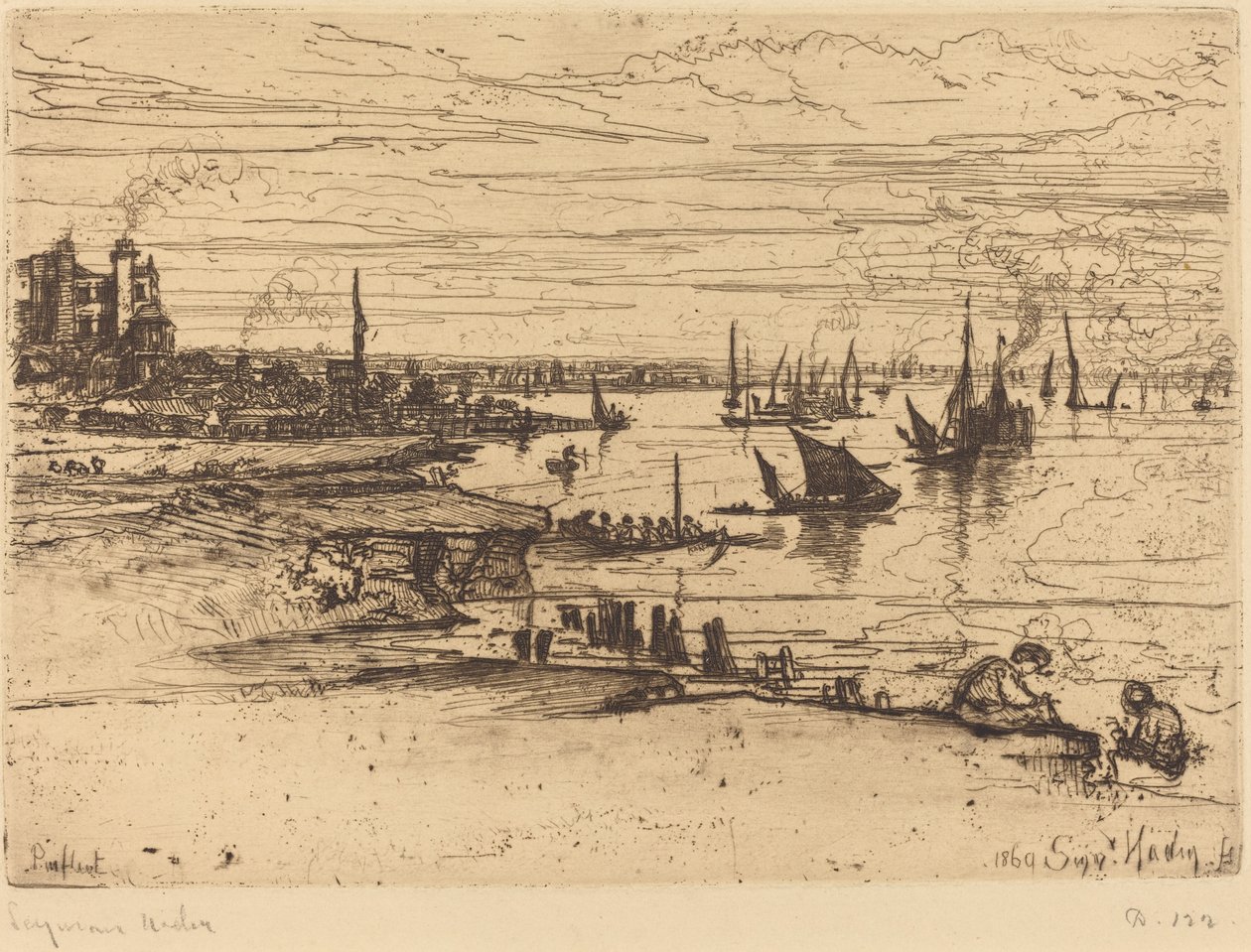 Frente a la Posada, Purfleet de Francis Seymour Haden