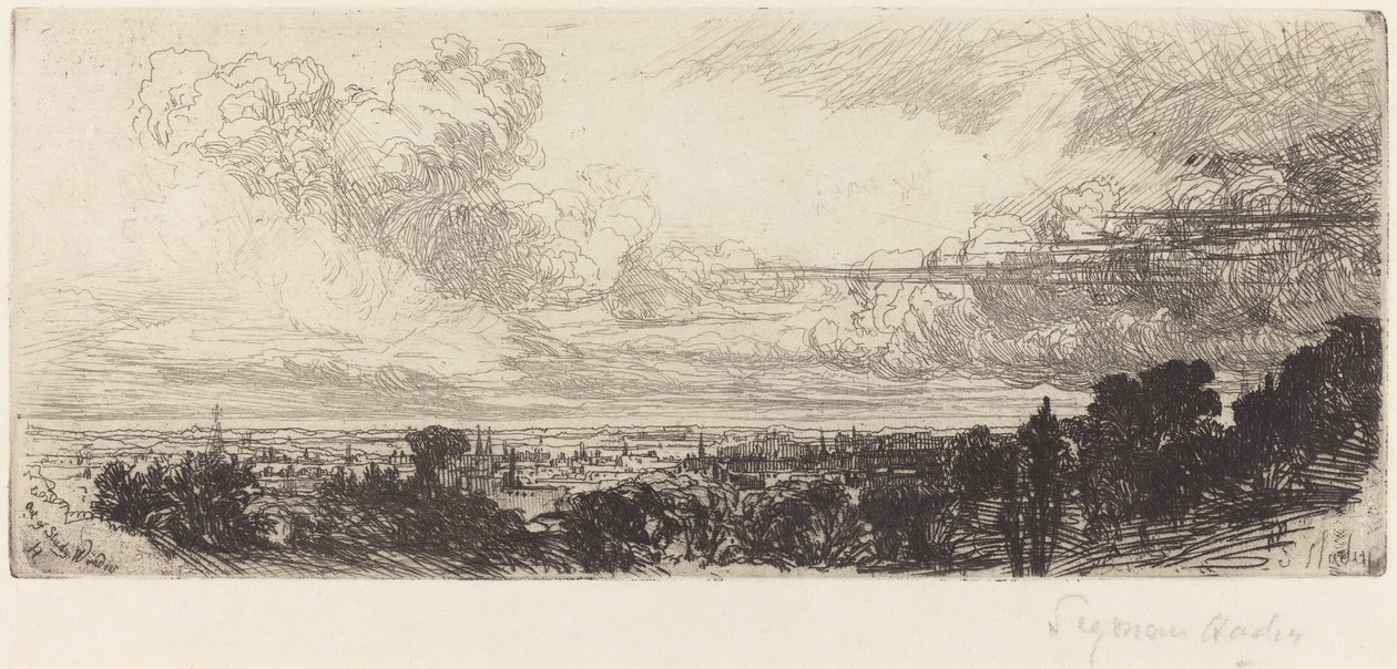 Fuera de la ventana del estudio de Francis Seymour Haden