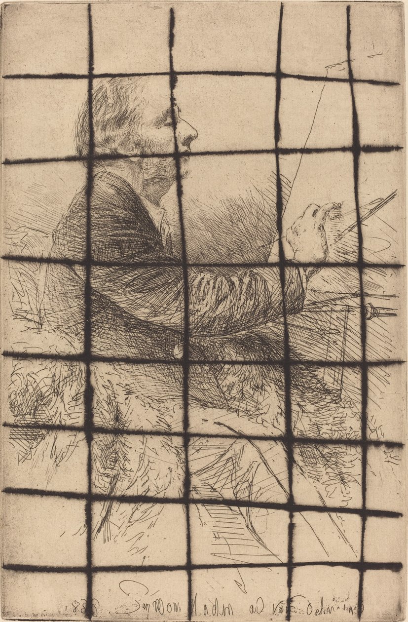 Autorretrato en el caballete de Francis Seymour Haden