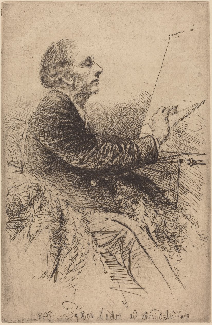 Autorretrato ante el caballete de Francis Seymour Haden