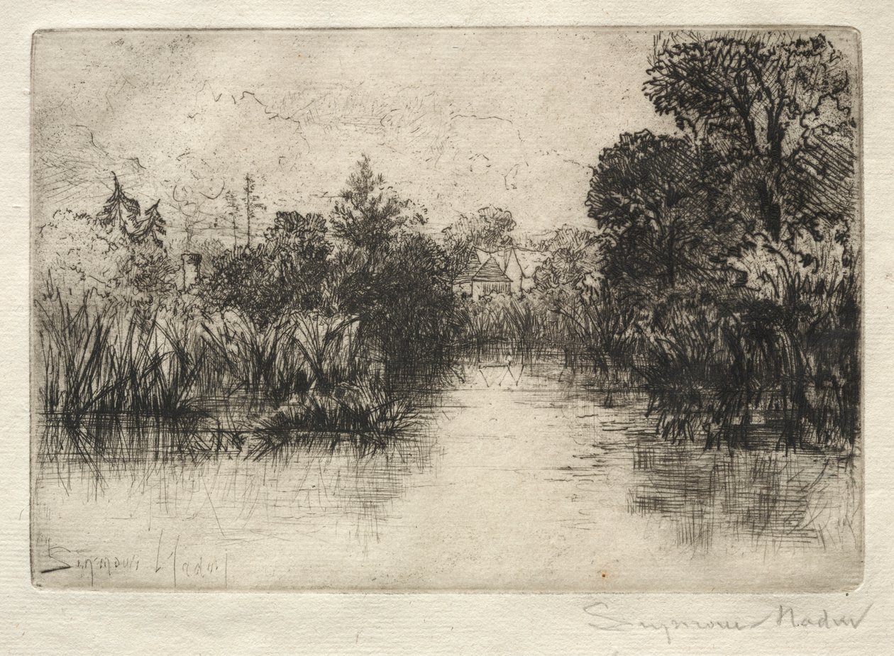 Estanque de Shere Mill (Un pequeño estudio) de Francis Seymour Haden