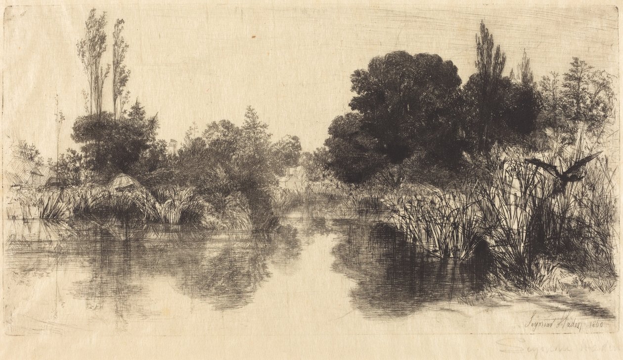 Estanque del Molino Shere (La Placa Mayor) de Francis Seymour Haden