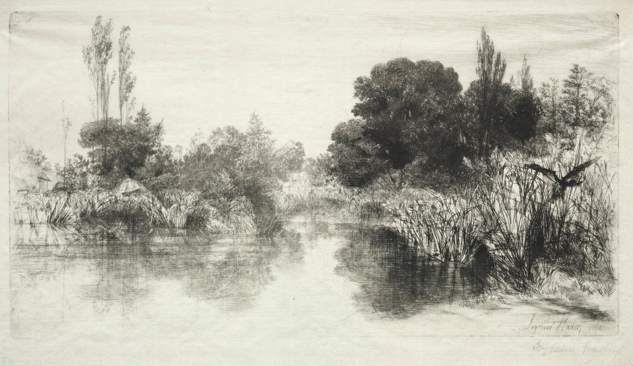 Shere Mill Pond La placa más grande, 1860 de Francis Seymour Haden