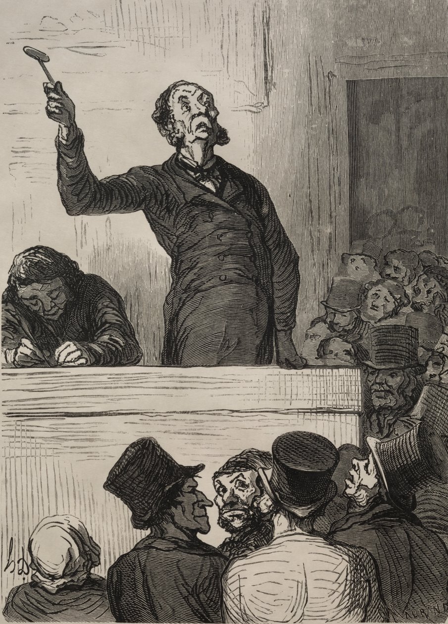La sala de subastas: El subastador de Francis Seymour Haden