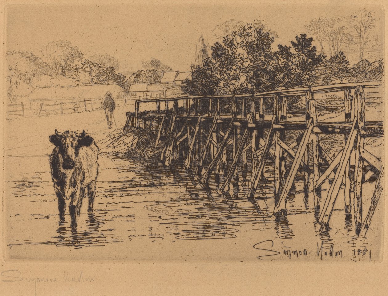 El vado del pueblo de Francis Seymour Haden