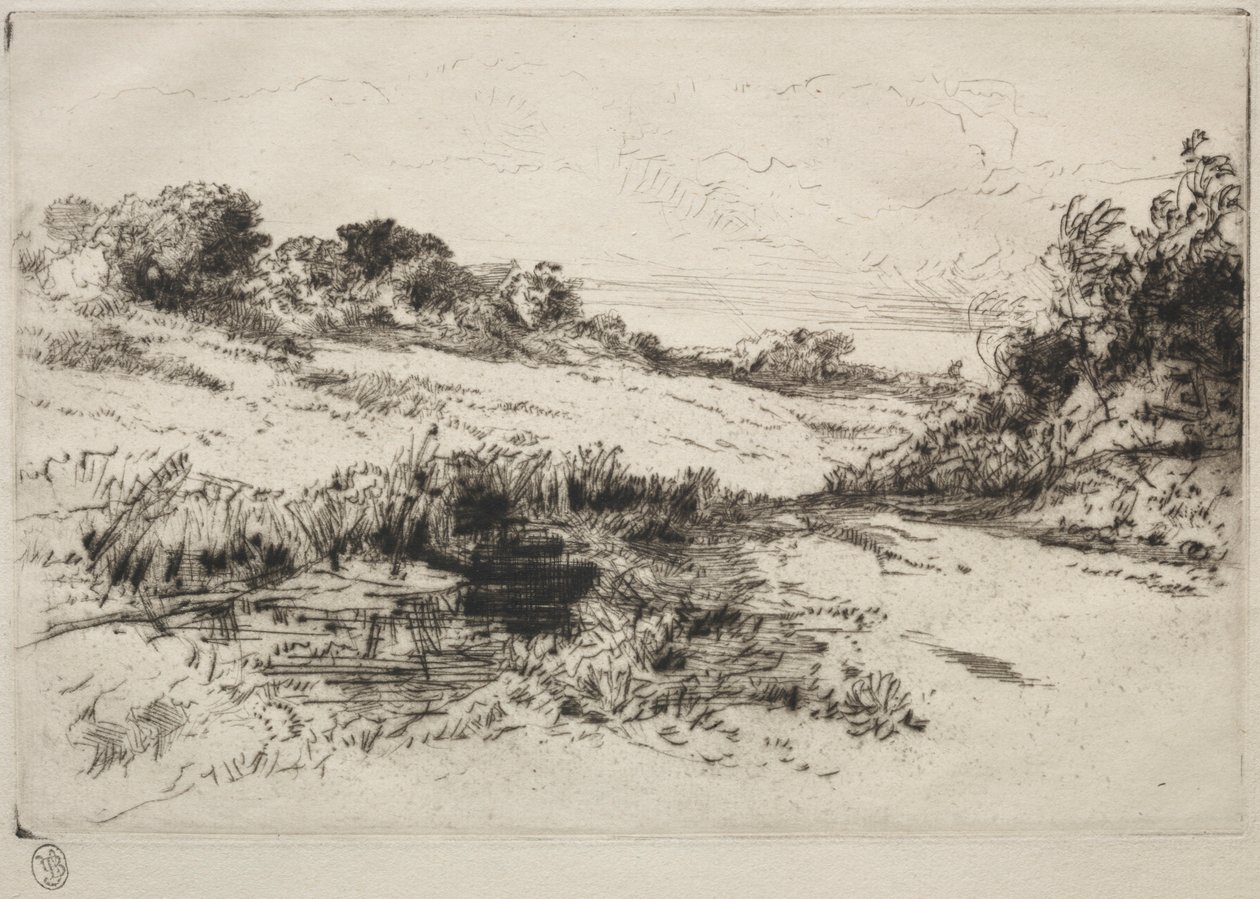 Colina del Molino de Viento, No. 1, c. 1877 y más tarde de Francis Seymour Haden