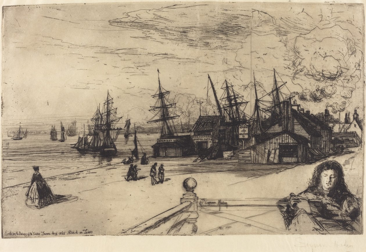 Taberna del yate, Erith de Francis Seymour Haden