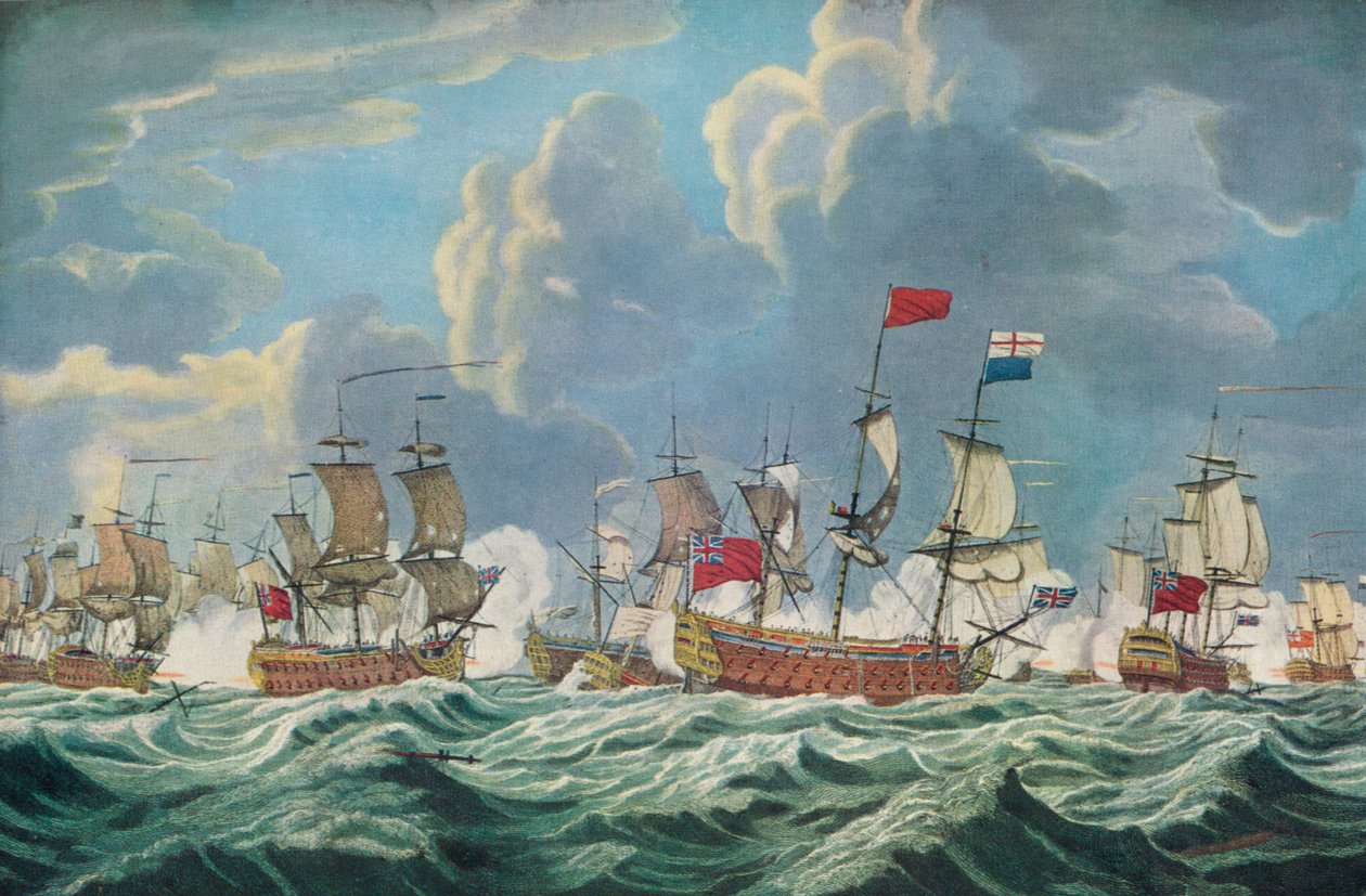 Batalla de la Bahía de Quiberon, c1765 de Francis Swaine