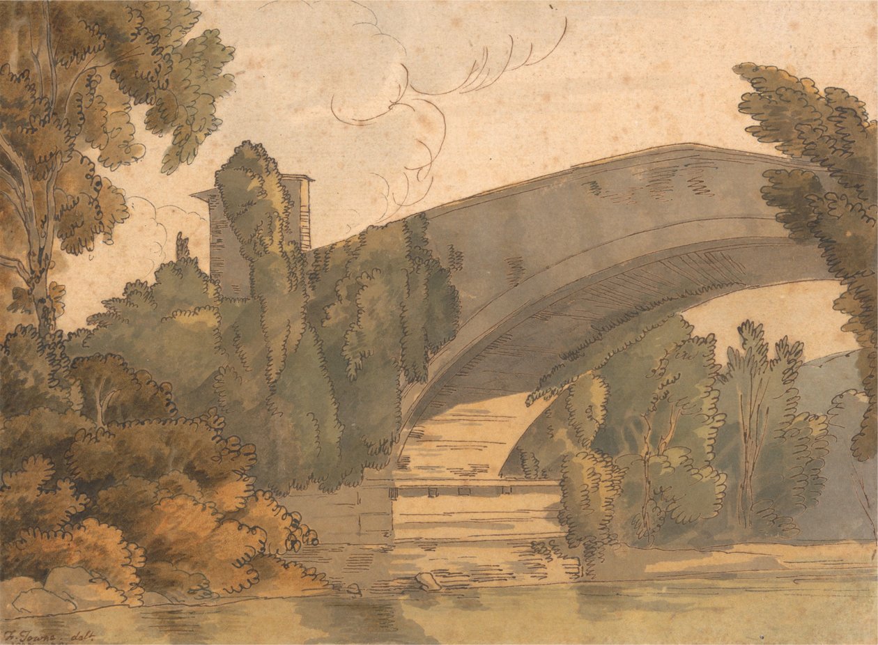 Un puente entre Florencia y Bolonia de Francis Towne