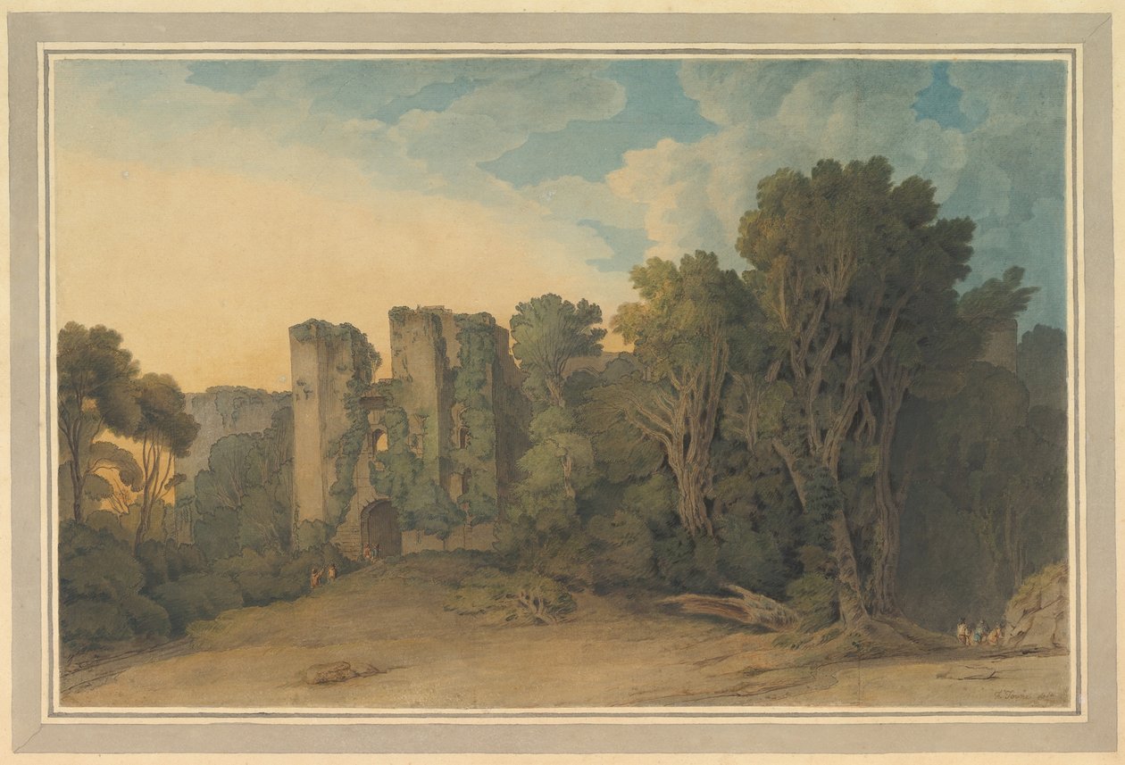 El castillo de Berry Pomeroy, en Devon de Francis Towne