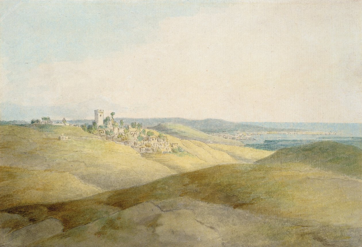 Pough Hill, cerca de Bude, Cornualles de Francis Towne