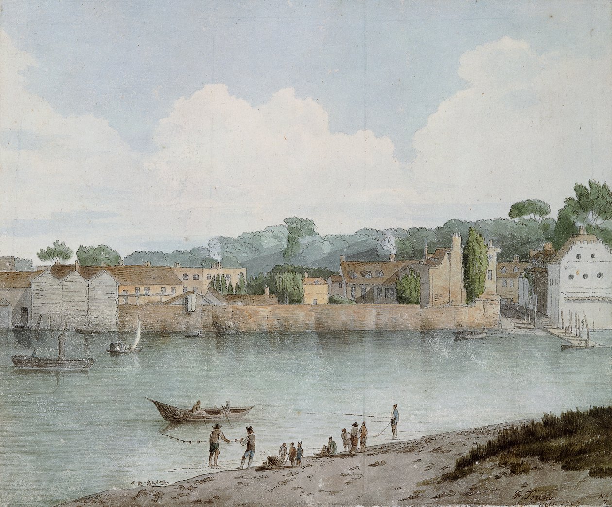 Escaleras de Vauxhall, desde Millbank, 1797 de Francis Towne