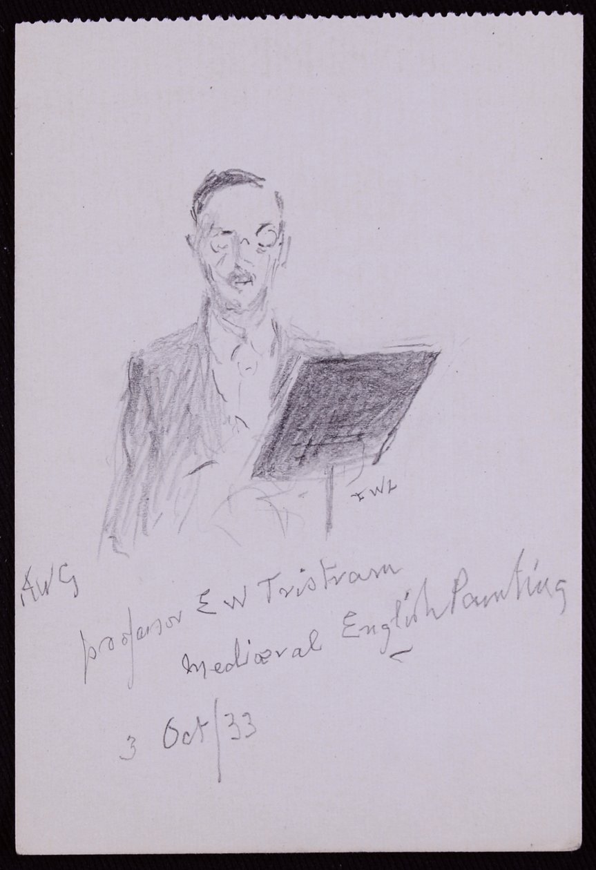 Retrato de Profesor EW Tristram de Francis Wilfred Lawson