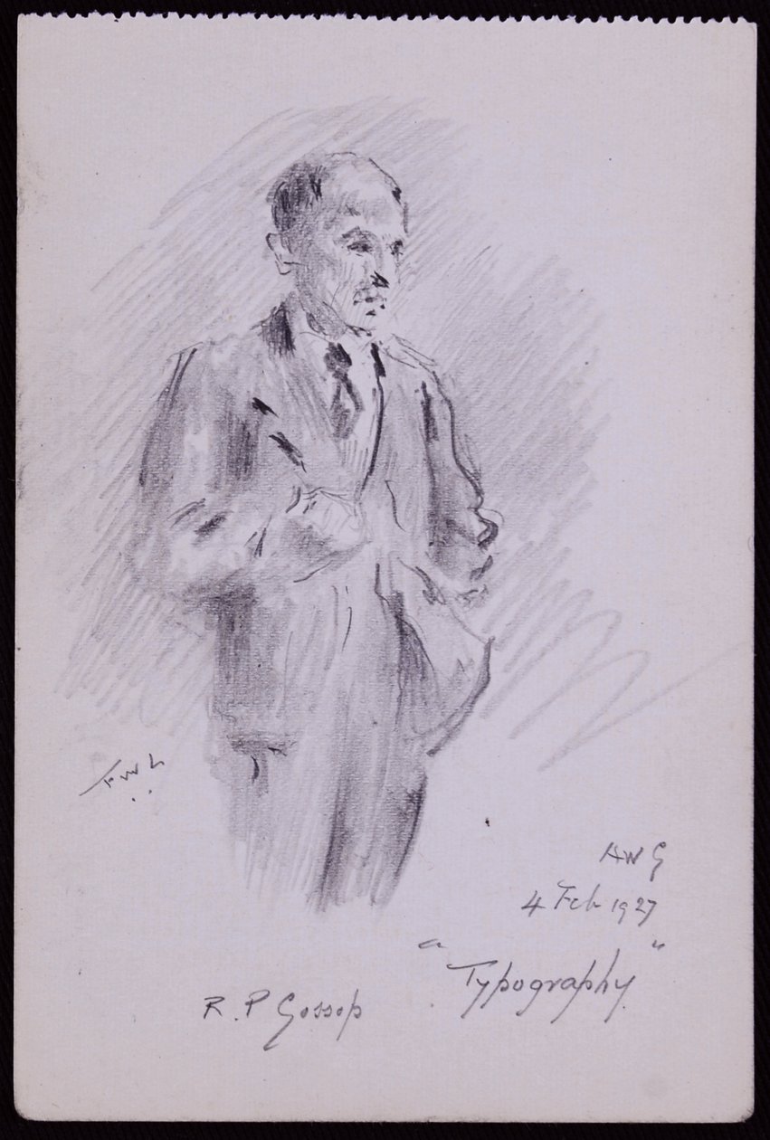 Retrato de R Percy Gossop de Francis Wilfred Lawson