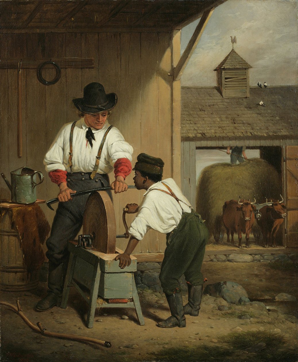 El Afilador de Guadañas, 1856 de Francis William Edmonds
