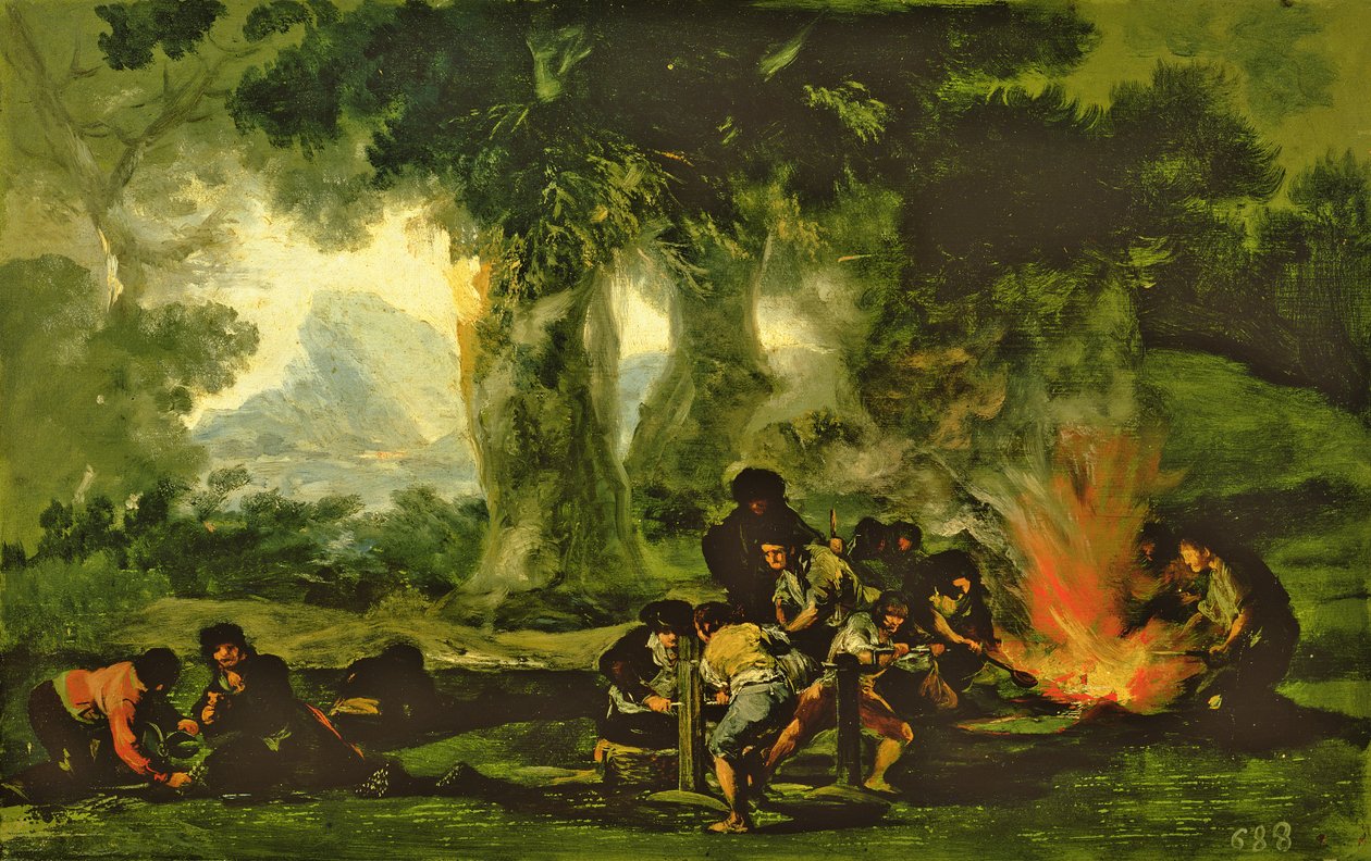 Producción clandestina de balas, 1812-13 de Francisco de Goya