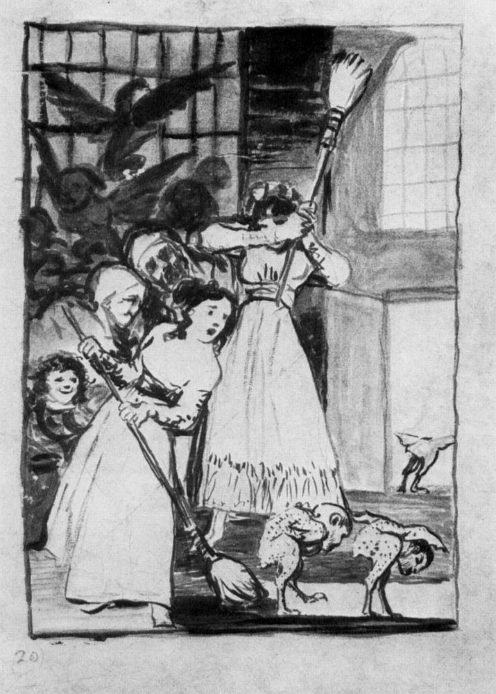 Dibujo preparatorio 1 Capricho de Francisco de Goya