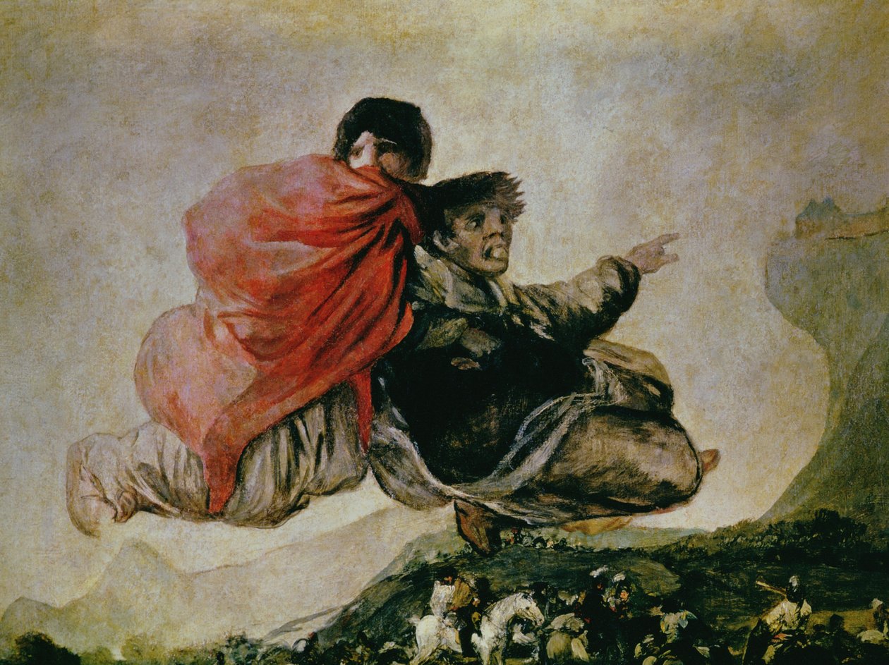 Visión Fantástica (Asmodeo) 1821-23 (detalle) de Francisco de Goya