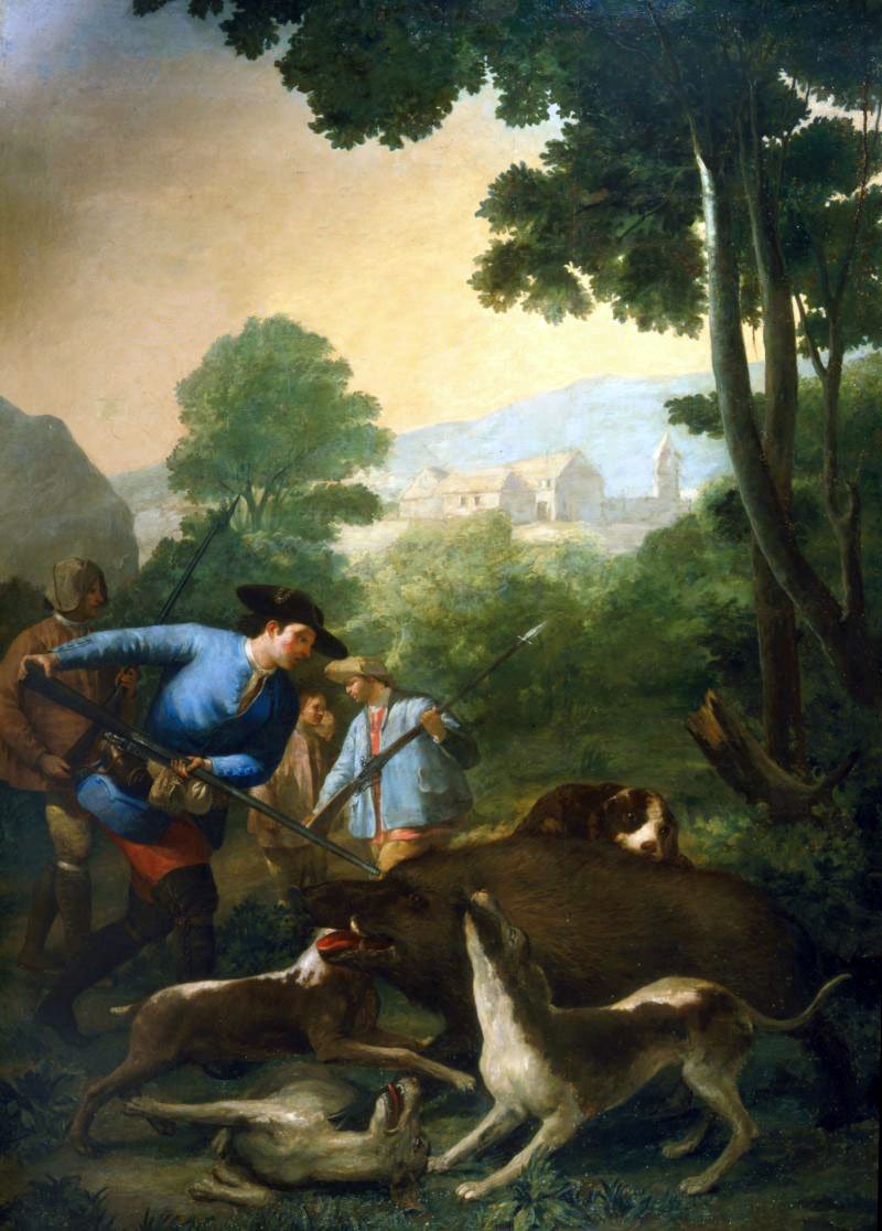 La caza del jabalí de Francisco de Goya