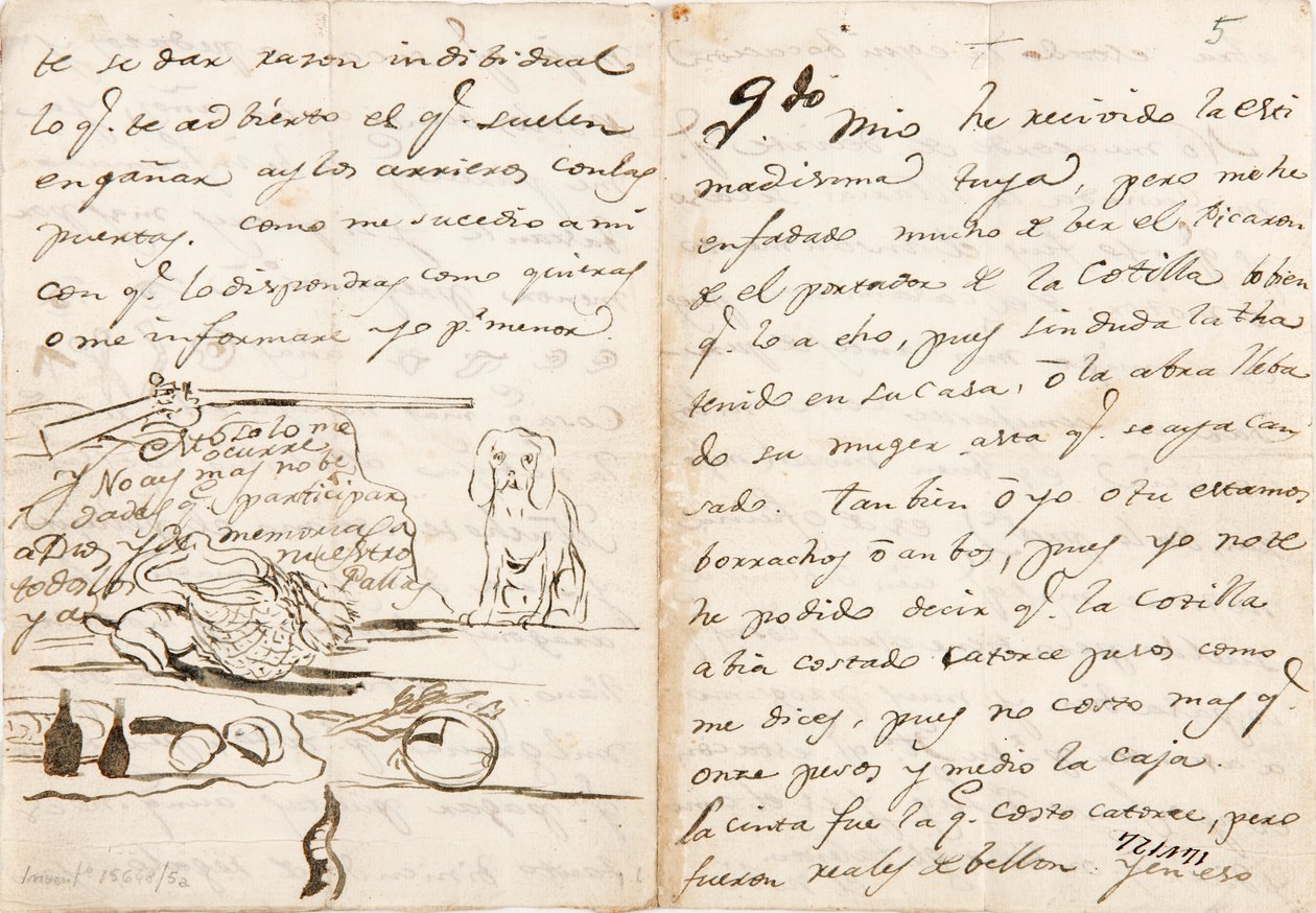 Carta a Martín Zapater de Francisco de Goya