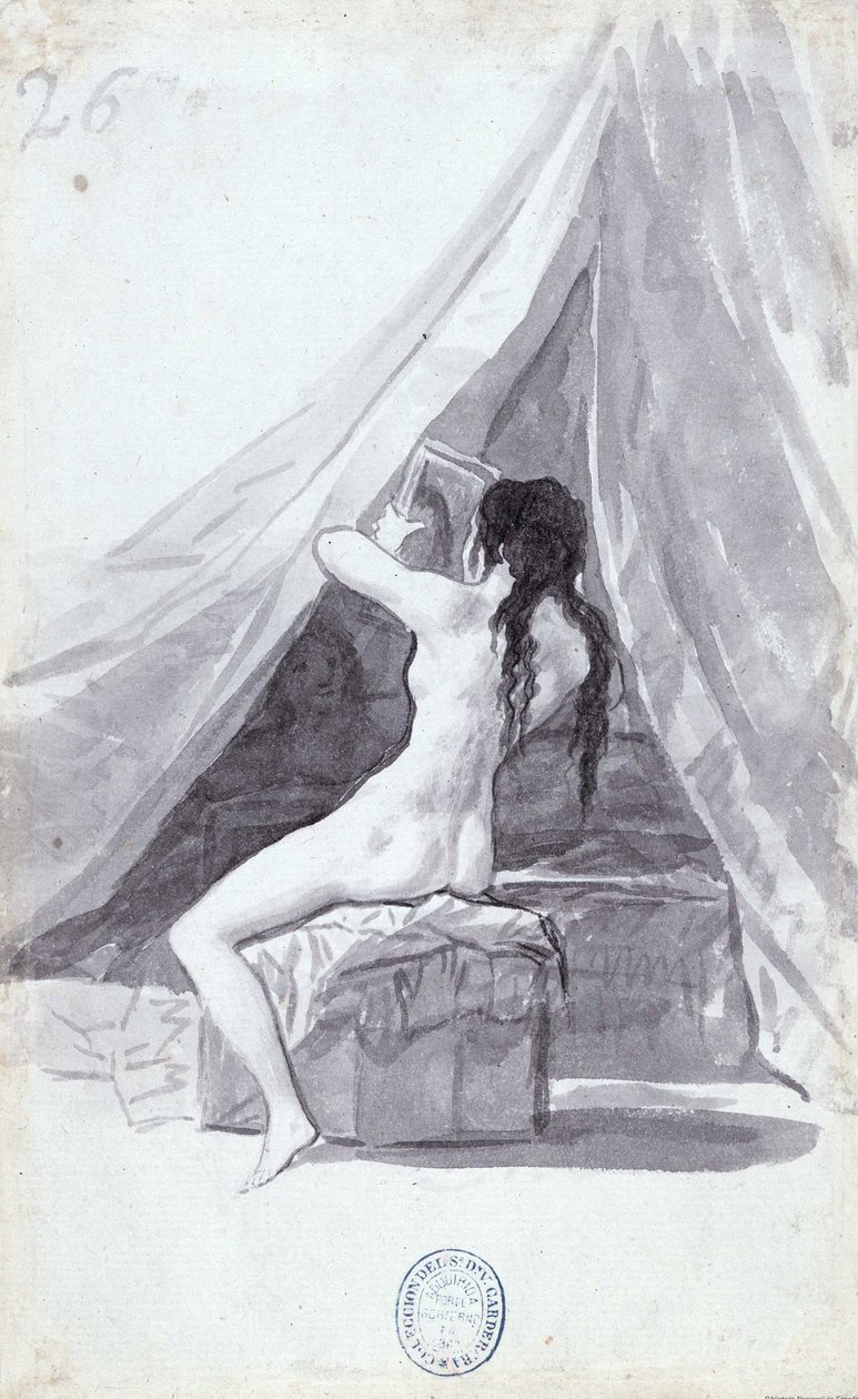 Mujer desnuda con espejo de Francisco de Goya