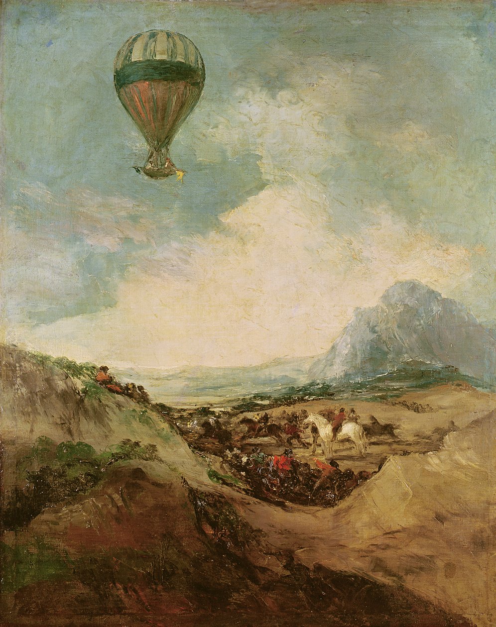El Globo o, El Ascenso del Montgolfier de Francisco de Goya