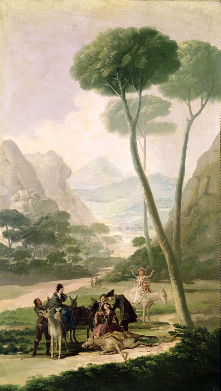 La caída o El accidente, 1787 de Francisco de Goya