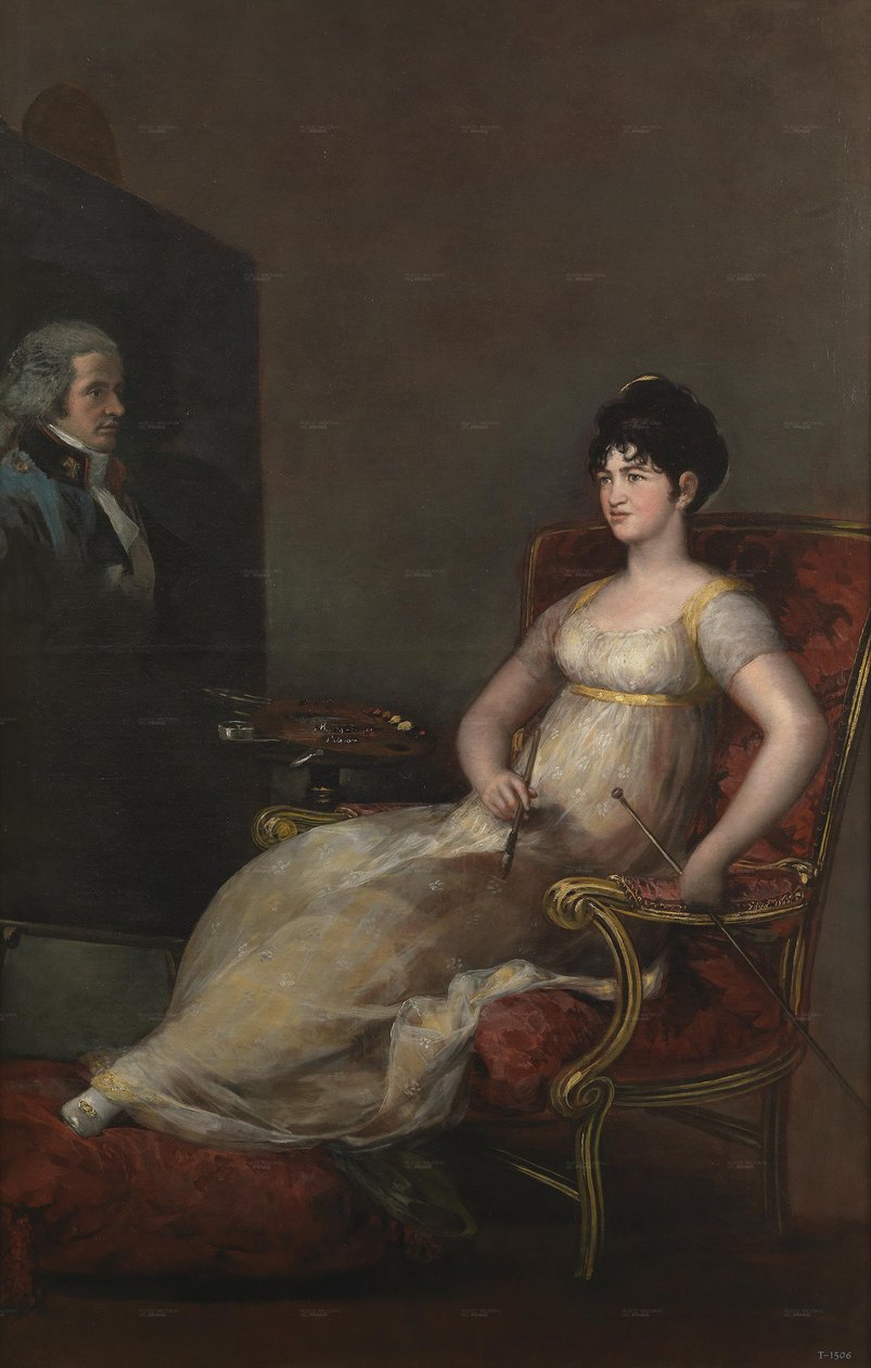 La marquesa de Villafranca pintando a su esposo de Francisco de Goya