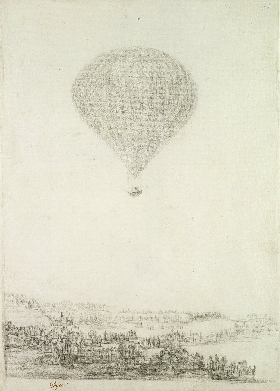Los Hermanos Montgolfier de Francisco de Goya