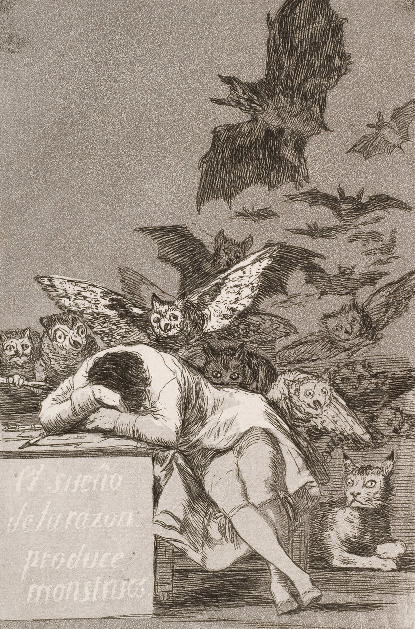 El sueño de la razón produce monstruos (No. 43), de Los Caprichos de Francisco de Goya