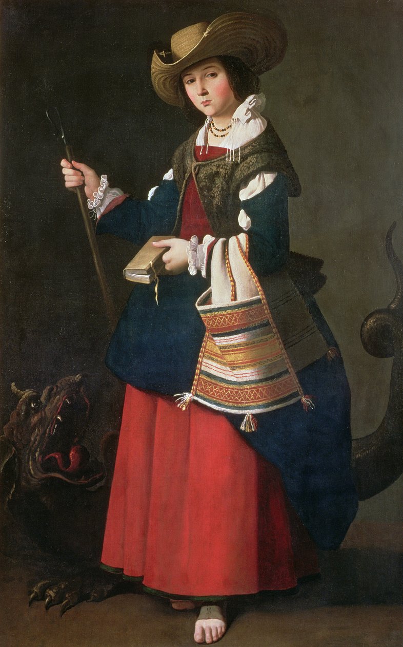 Santa Margarita de Antioquía, 1630-34 de Francisco de Zurbaran