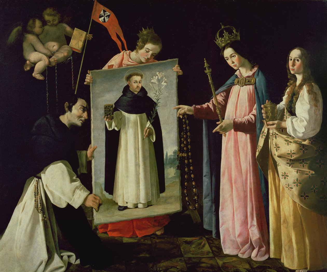 La aparición de la Virgen al monje de Soriano de Francisco de Zurbaran