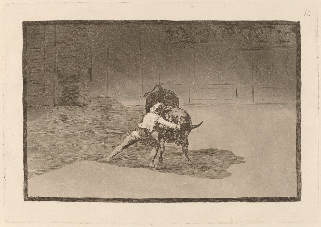 El famoso Martincho poniendo banderillas al quiebro de Francisco de Goya