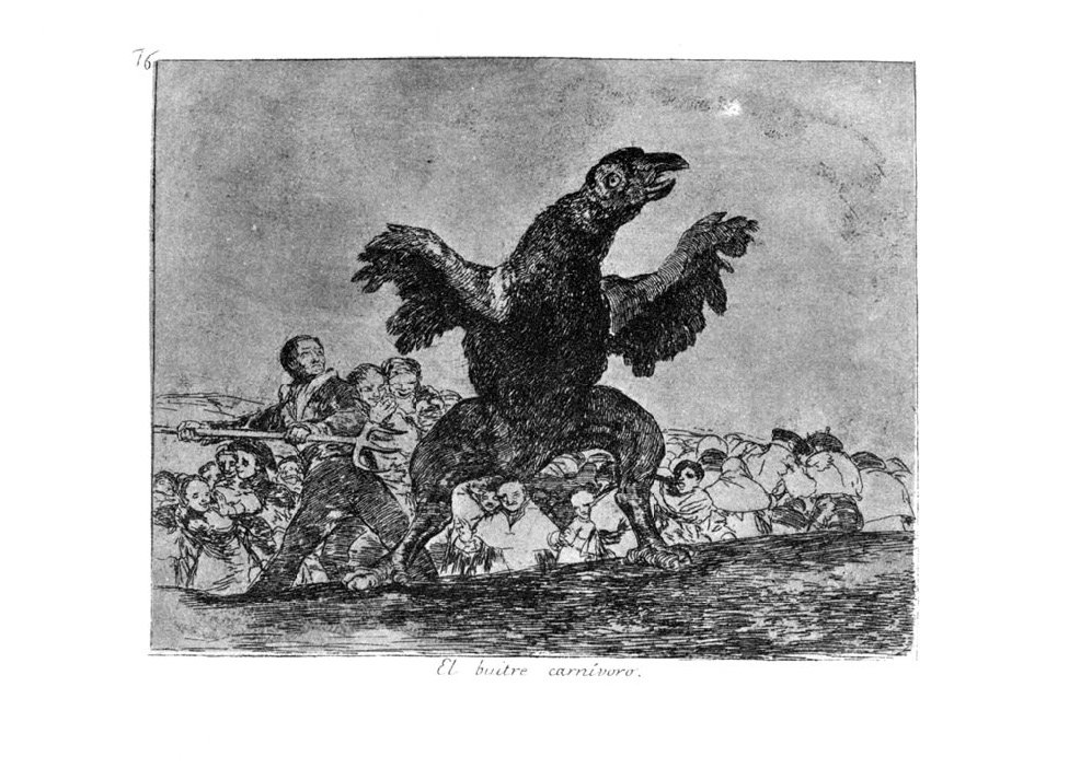 Placa 76: El buitre carnívoro de Francisco de Goya