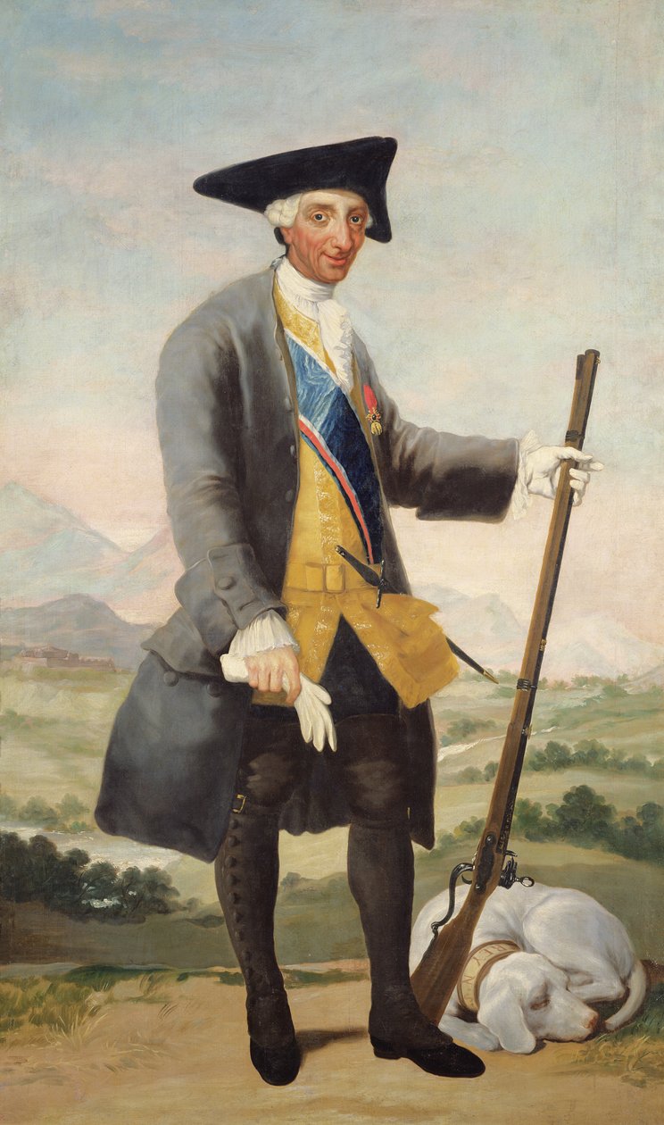 Rey Carlos III en Traje de Caza, c.1786 de Francisco de Goya