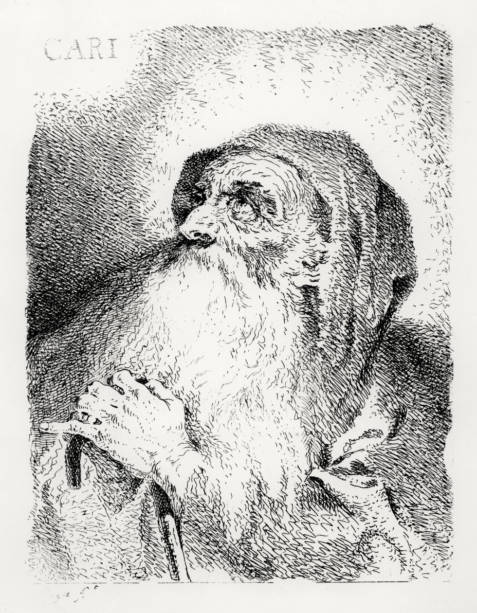 Monje en contemplación de Francisco de Goya