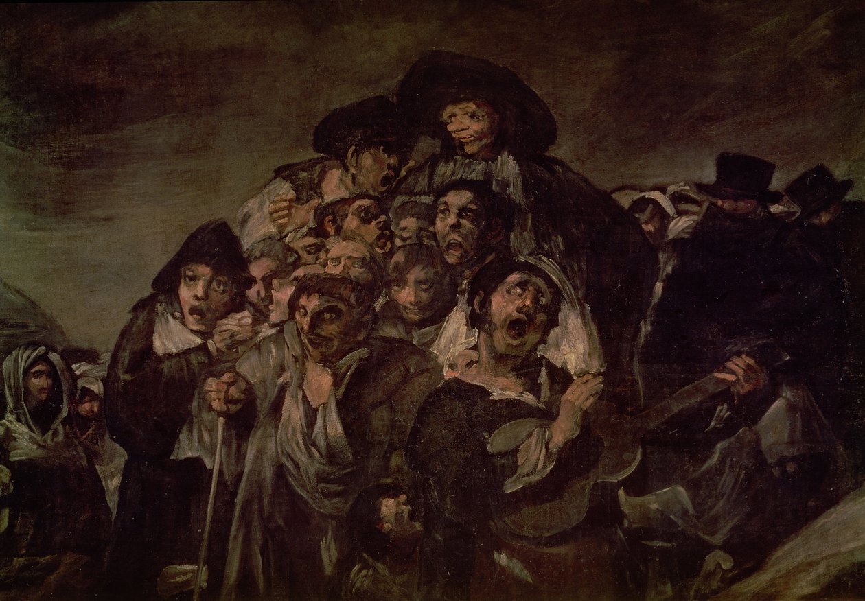 Peregrinación a la Piscina de San Isidro, detalle, 1821 (detalle) de Francisco de Goya