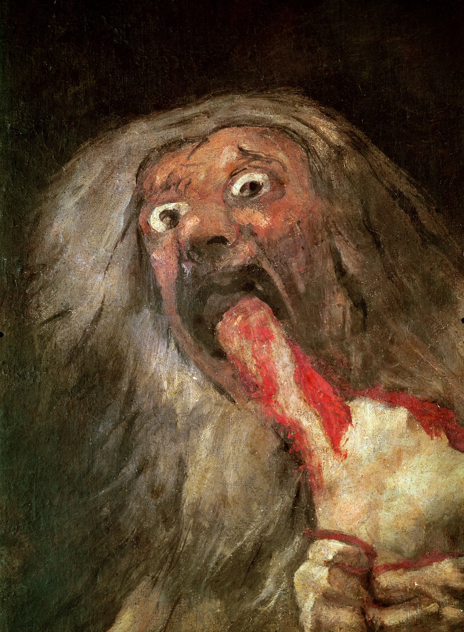 Saturno devorando a su hijo (detalle) de Francisco de Goya