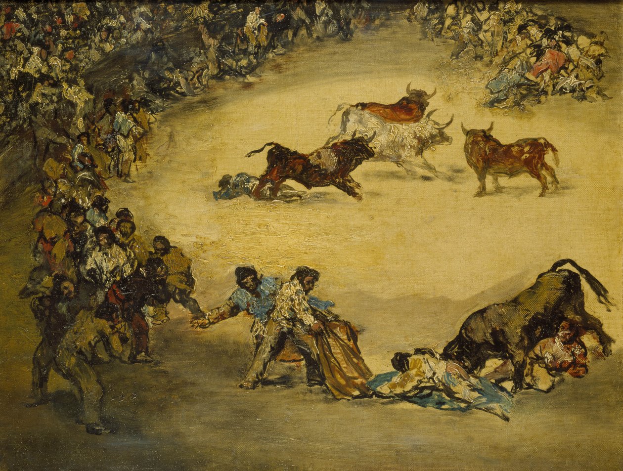 Escena en una corrida de toros: entretenimiento español, siglo XVIII de Francisco de Goya